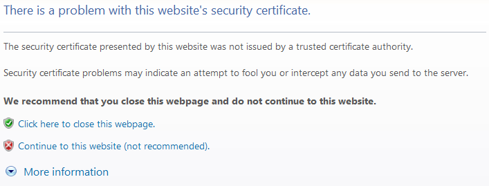 Предупреждение IE